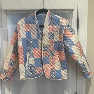 Patchwork Quilted 2 in 1 Jacket/Vest- Multicolor